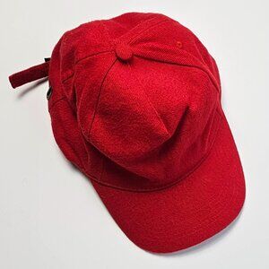 Unisex Classic 8-Panel Design Red Cap